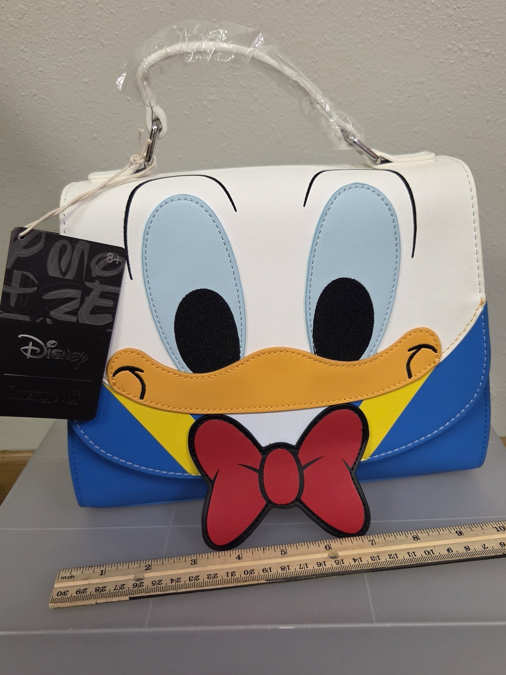 Loungefly Donald Duck Crossbody Bag in White, Blue, Yellow & Red
